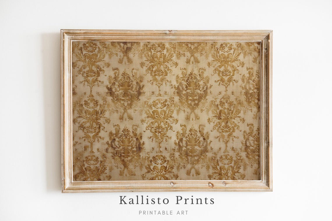 Gold Damask Vintage Tapestry Pattern Elegant Classic Art Poster