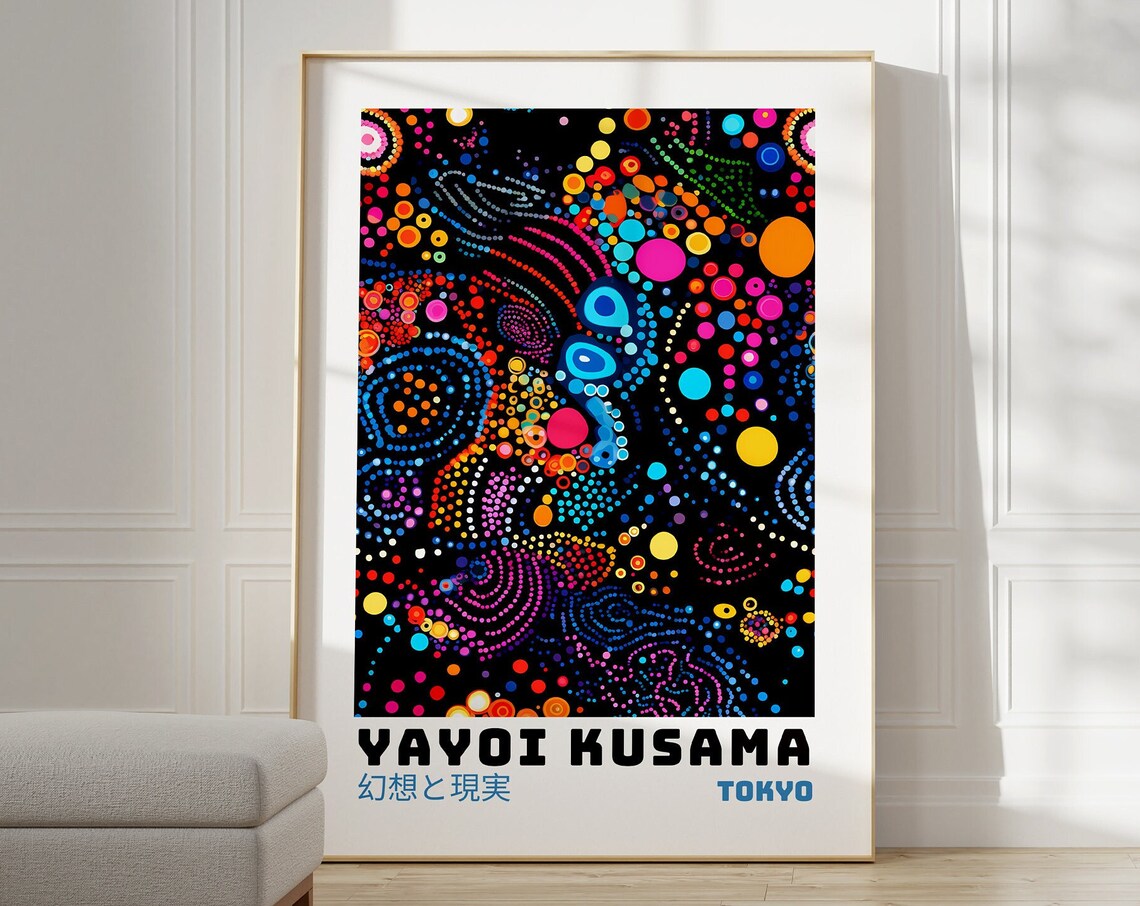 Yayoi Kusama Abstract Japanese Wall Art Poster