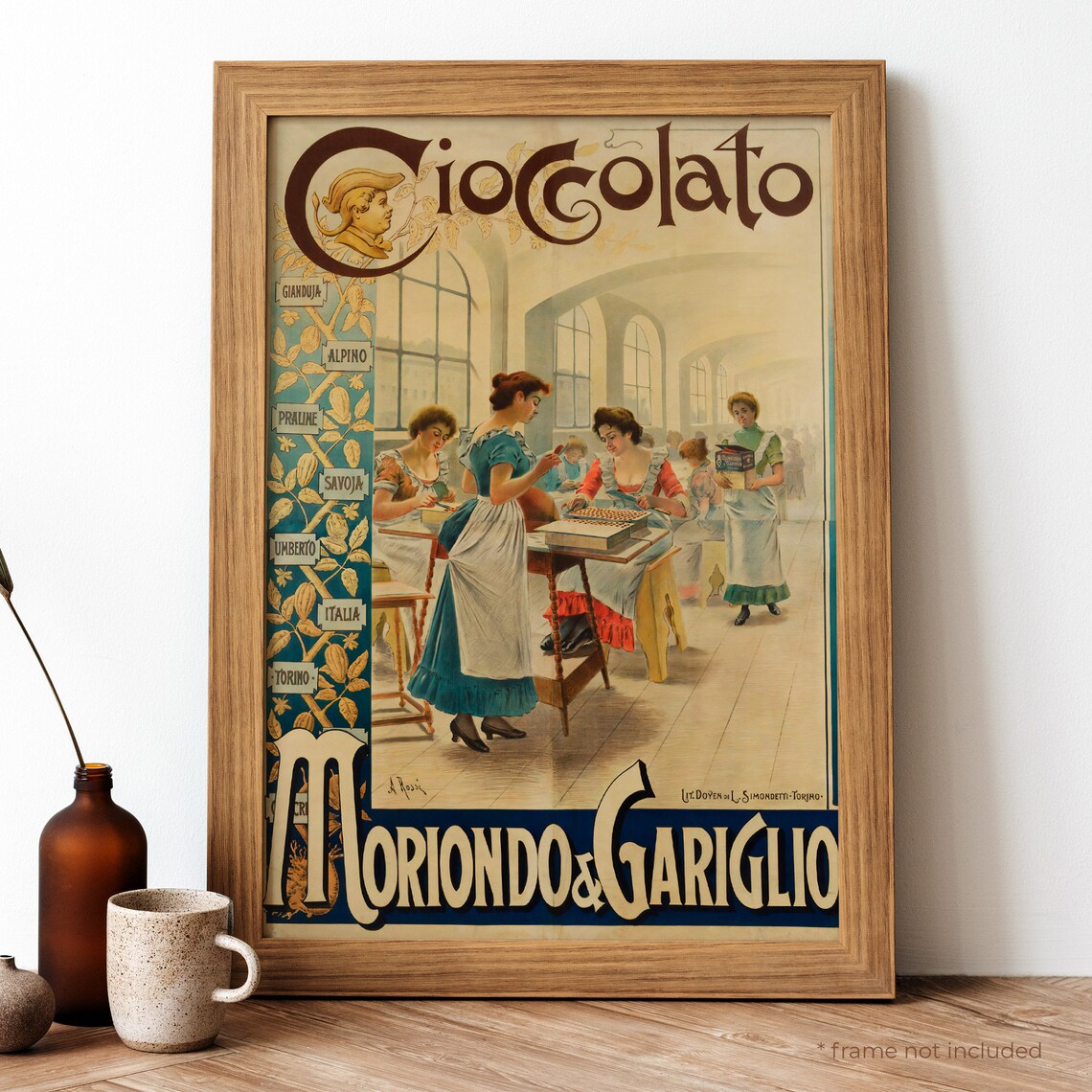 Cioccolato Moriondo And Gariglio Vintage Poster, Retro Print