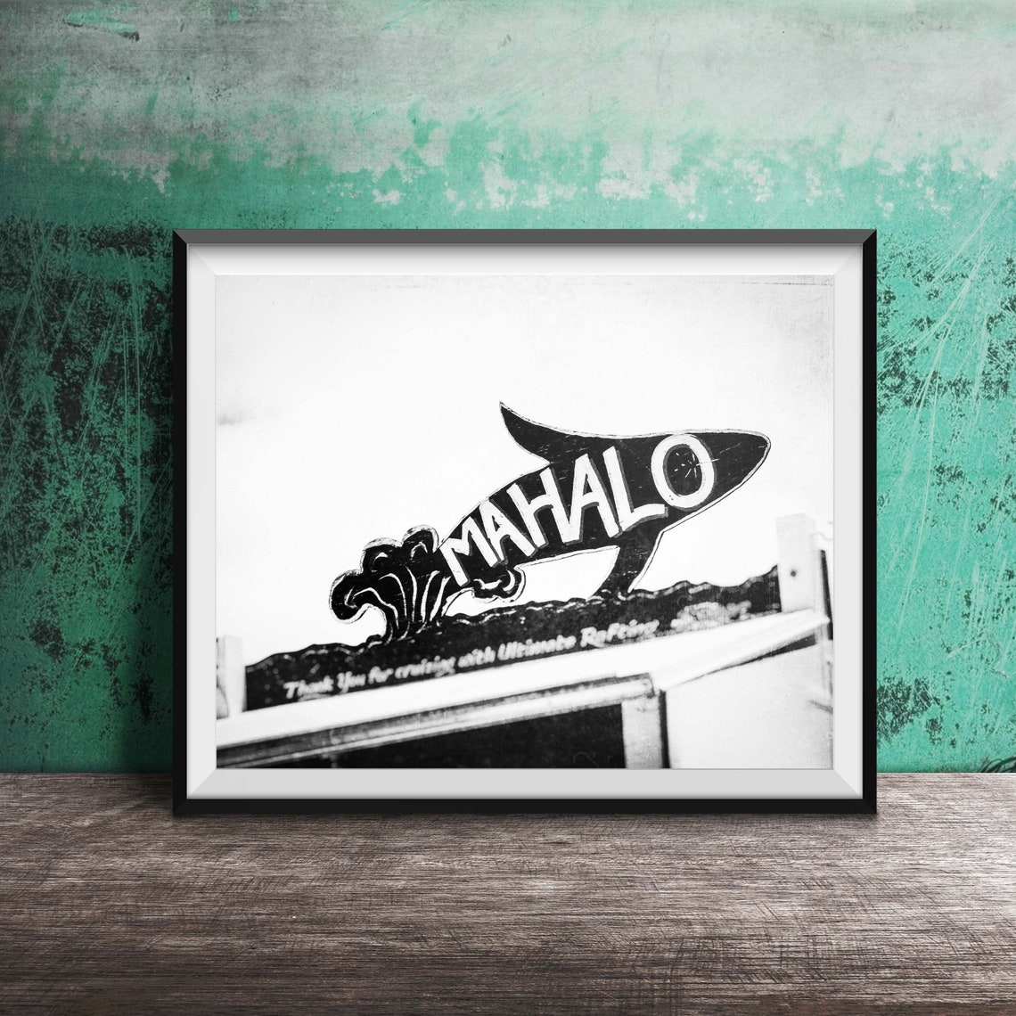 Mahalo Breaching Whale Sign Hawaii Whale Watching Tour Poster - Image 2