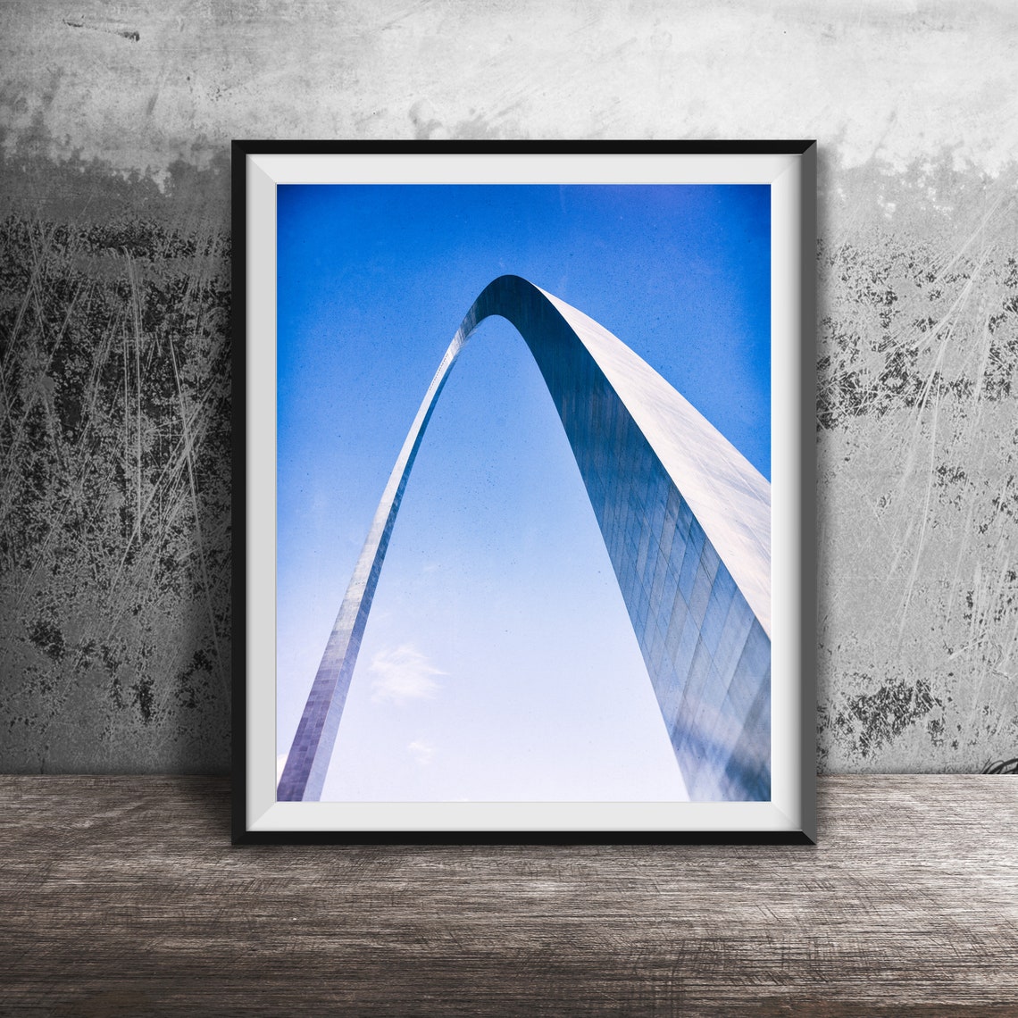 Gateway Arch St Louis Missouri Soaring Blue Sky Landmark Poster