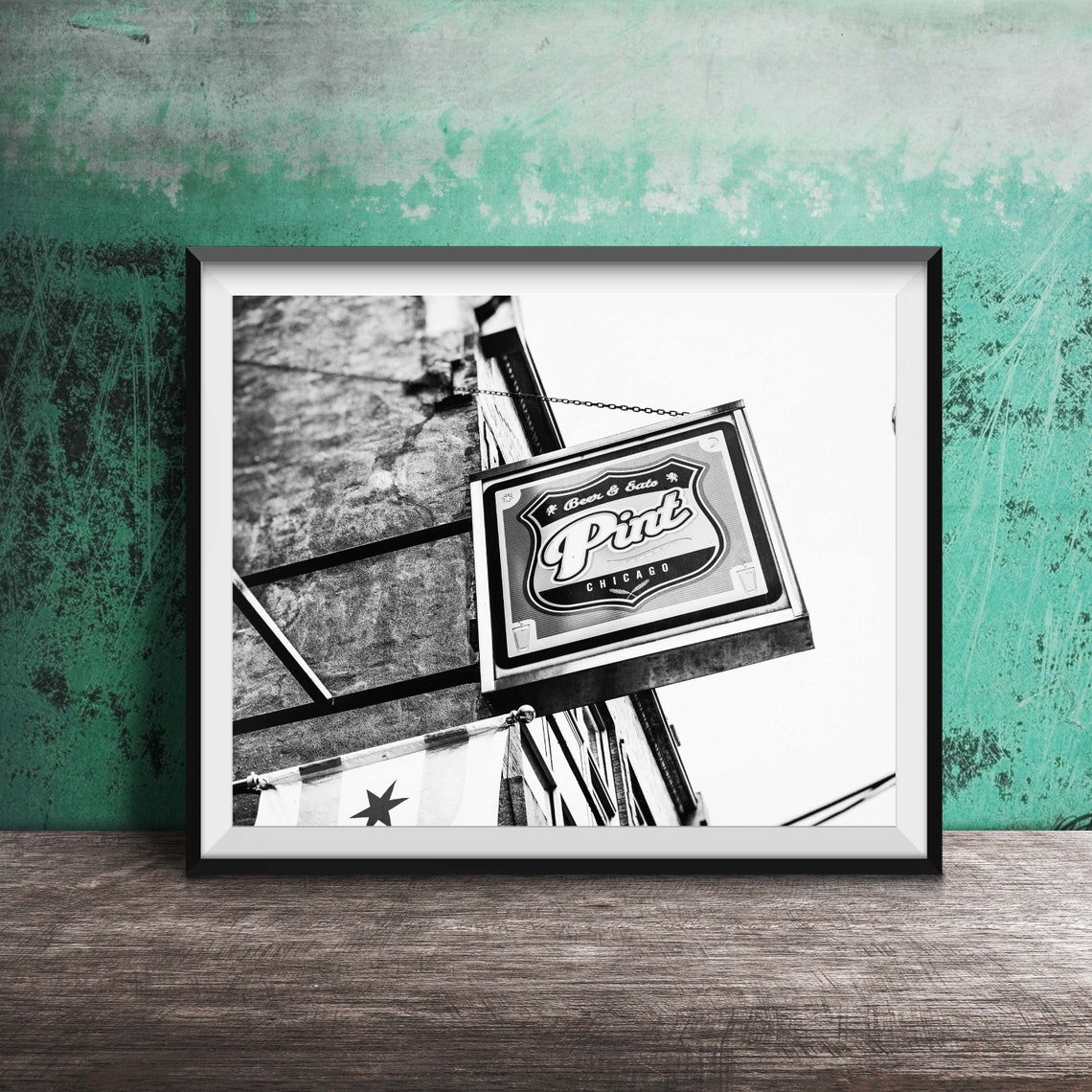 Pint Chicago Beer and Eats Hanging Bar Sign Wicker Park Poster - Image 2