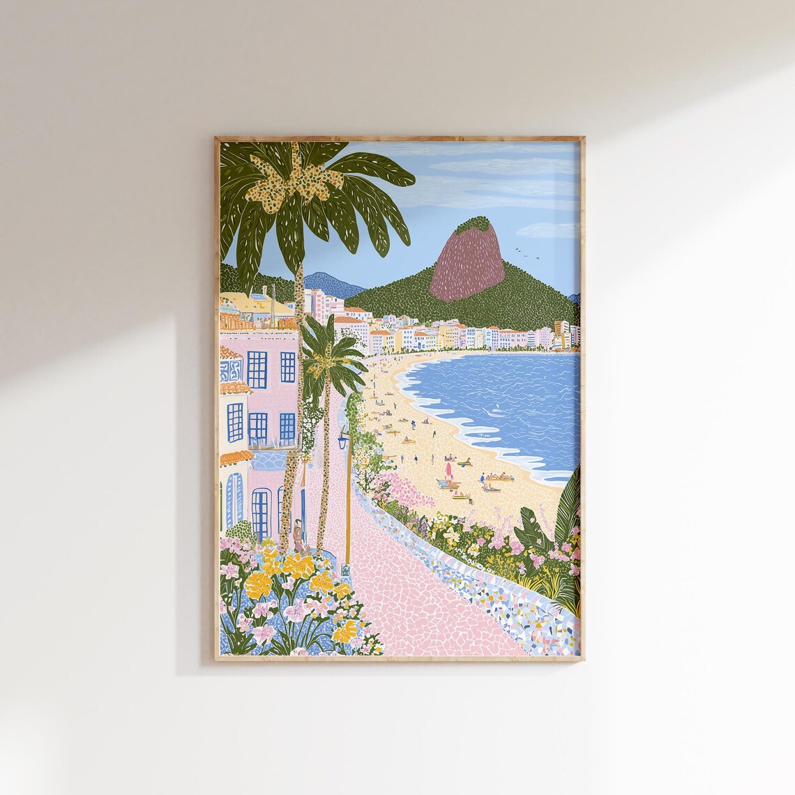 Rio De Janeiro Copacabana Beach Sugarloaf Mountain Brazil Poster - Image 3