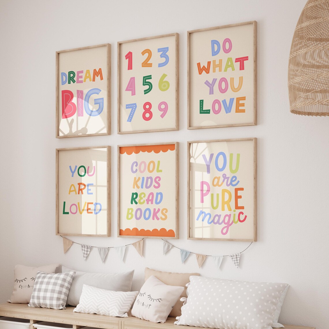 Numbers Wall Art for Kids, Educational Typography - Image 2