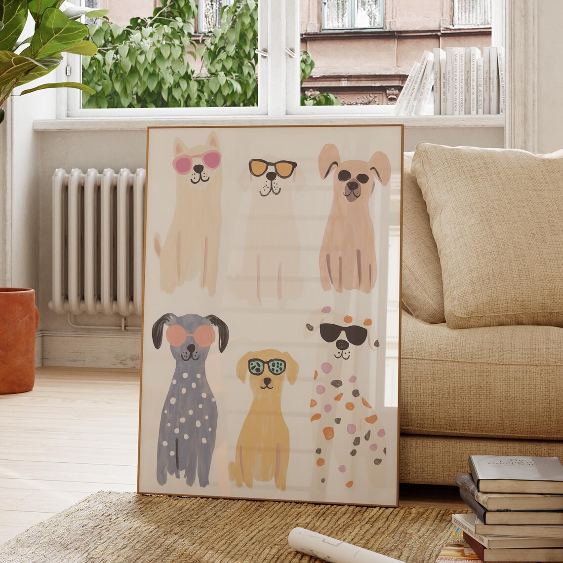 Whimsical Dog Illustration Playful Puppy Art Nursery Animal Print Cute Dog Poster Kids Room Decor Pet Lover Gift Fun Dog Lover Art - Image 2
