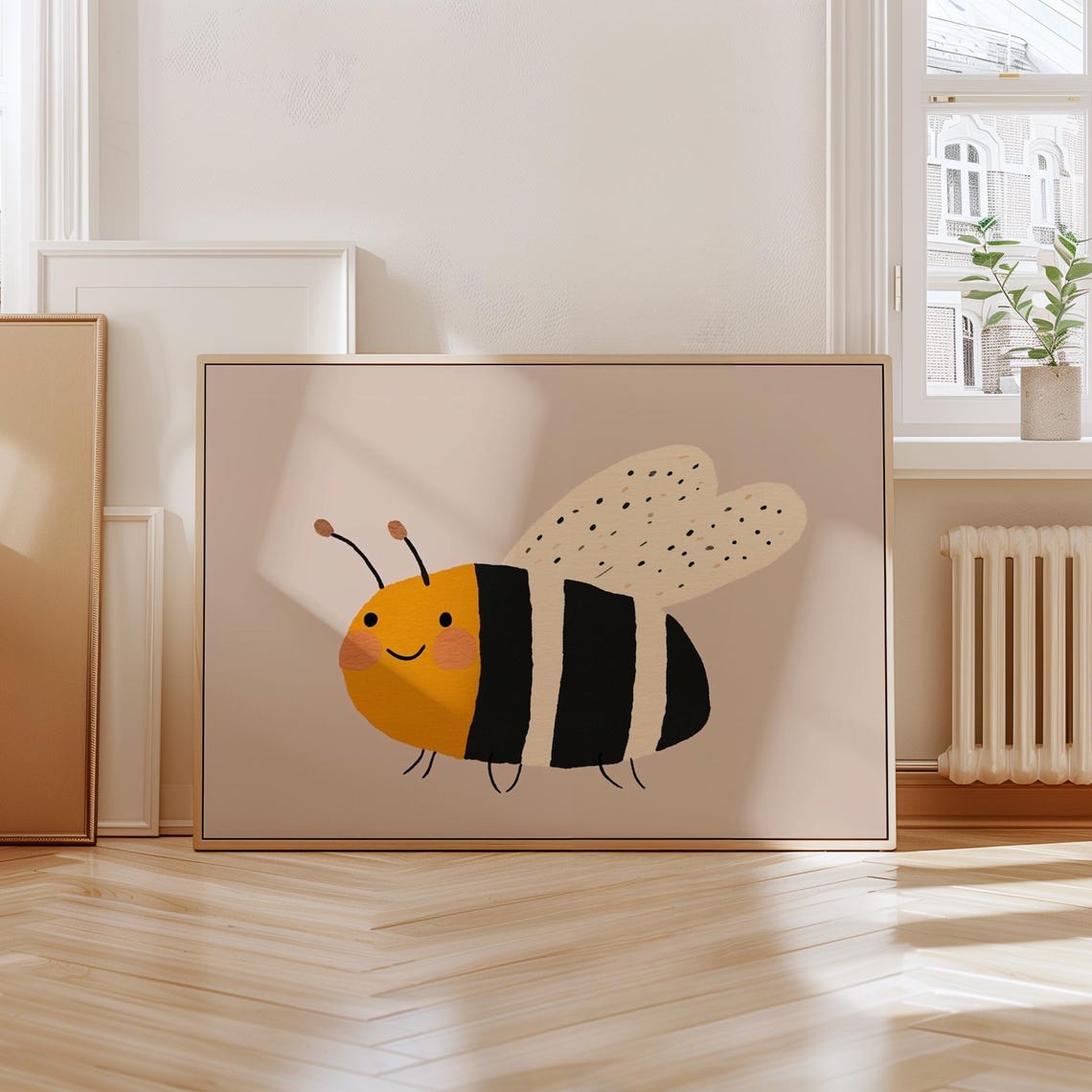 Bumble Bee Nursery Print Kids Insect Wall Art Baby Room Playroom Print Eclectic Nursery - Image 2