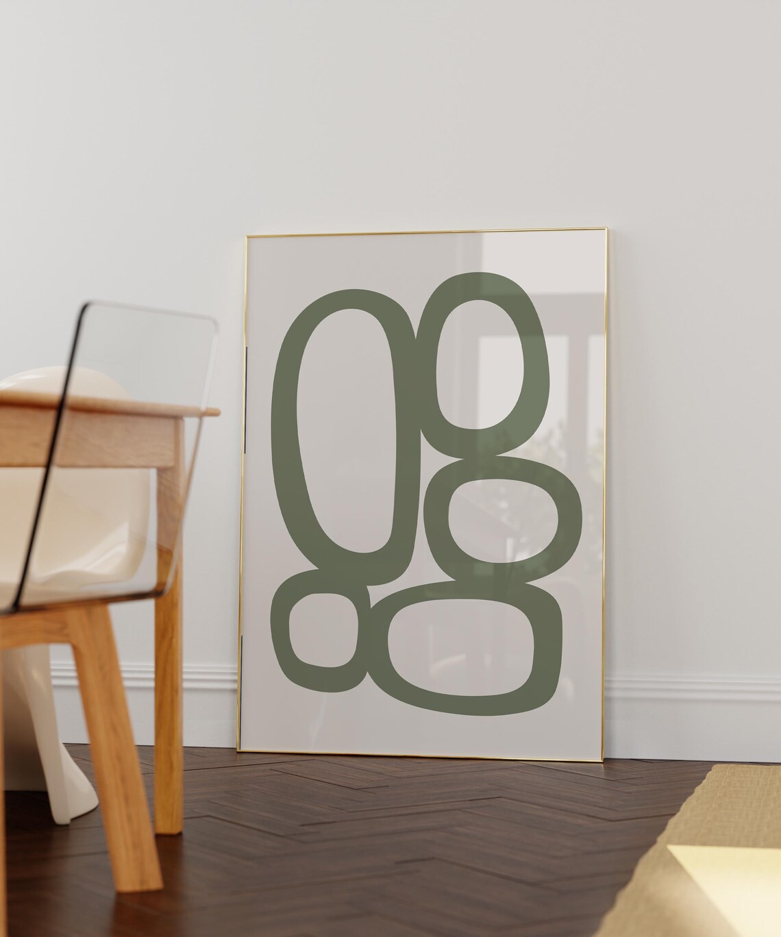 Organic Circles Mid Century Modernism Wall Art Print - Image 3