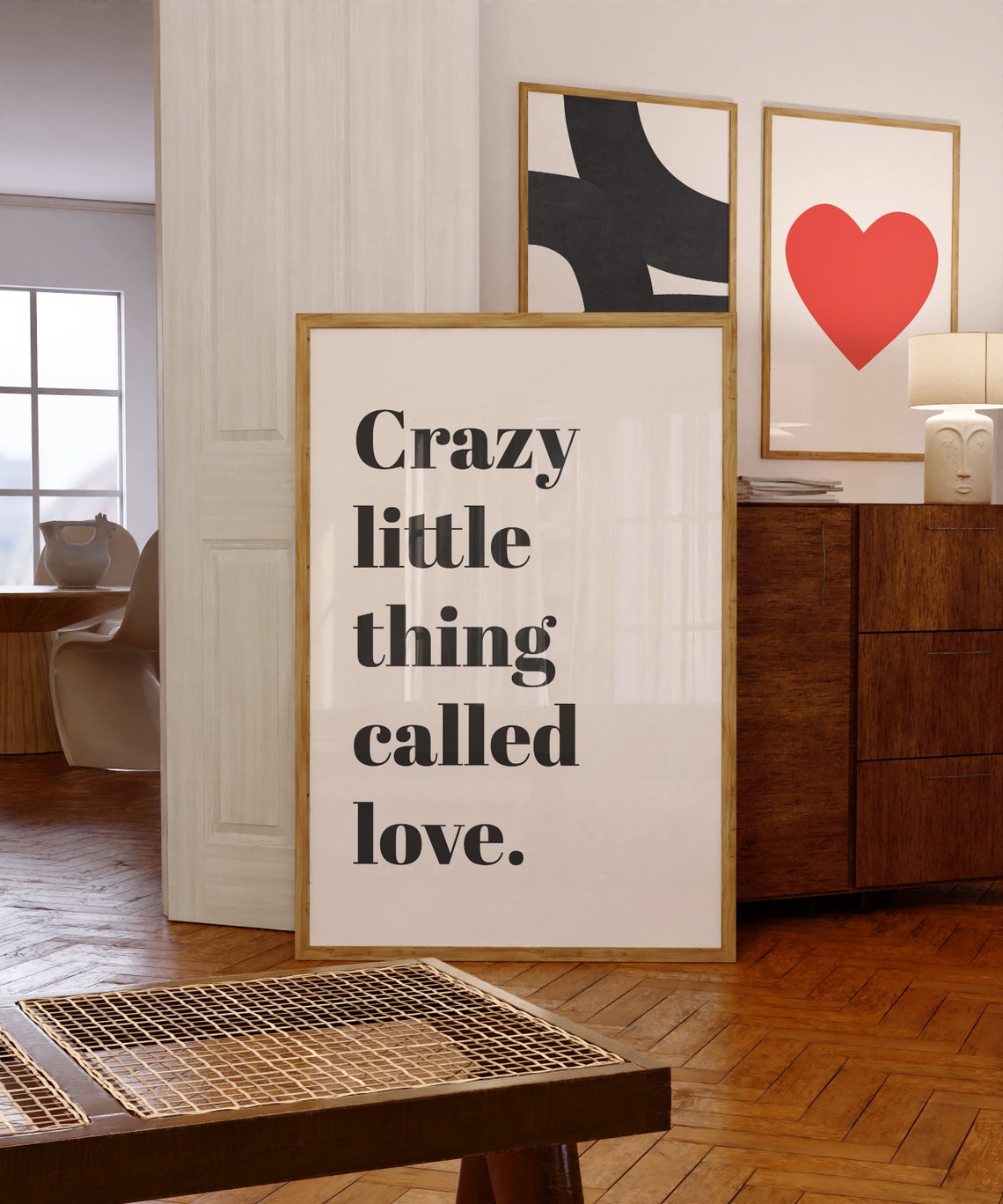 Crazy Little Thing Called Love Minimalist Typography Wall Art