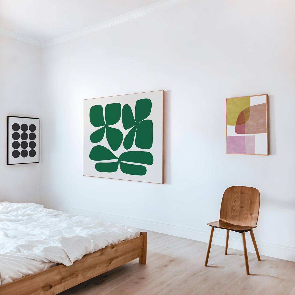 Modern Minimalist Organic Flowers Art Print - Image 2