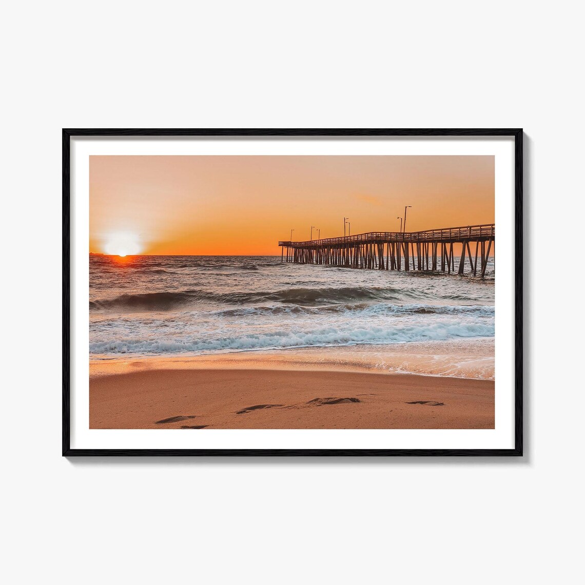 Virginia Beach Travel Street Map Poster Print