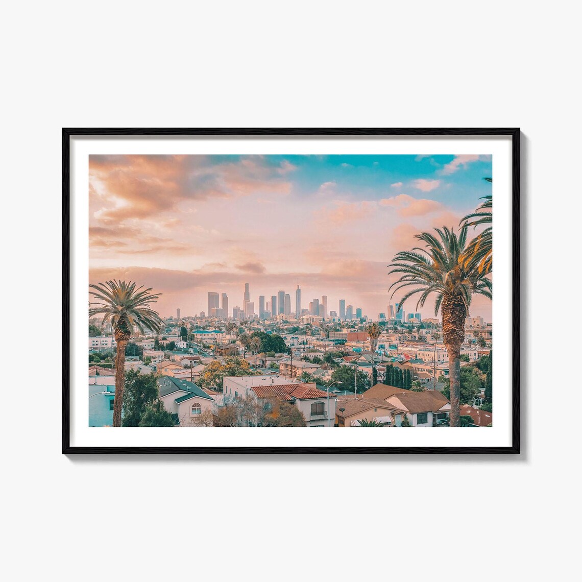 Los Angeles Travel Street Map Poster Print