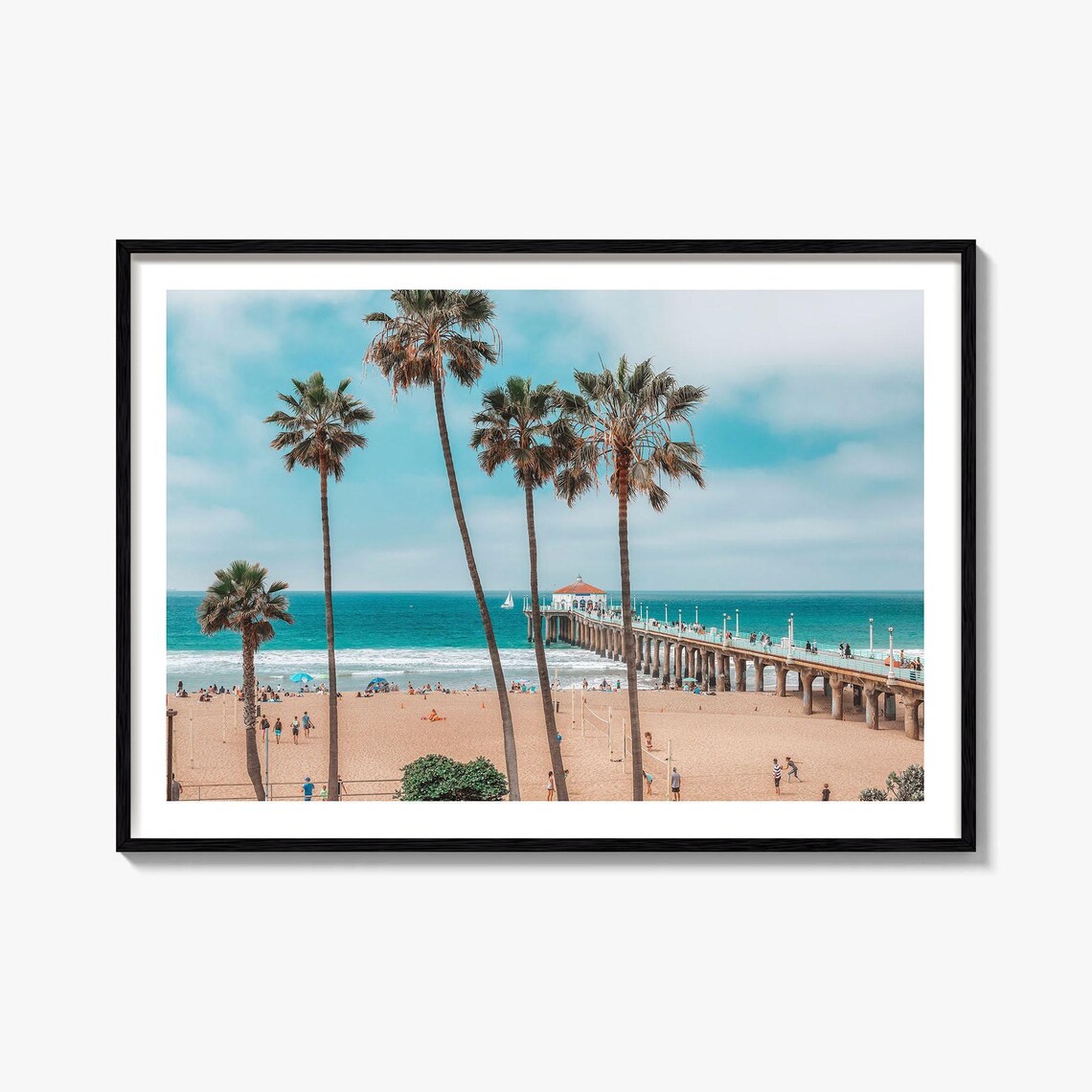 Huntington Beach Travel Poster, Street Map City