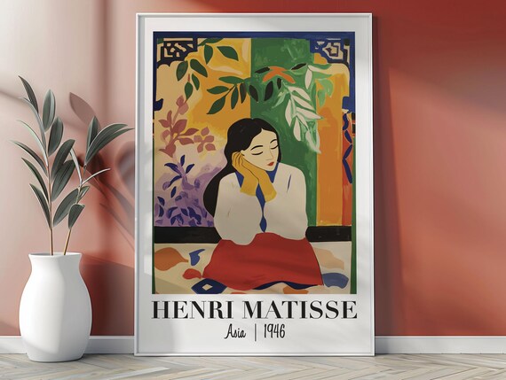 Henri Matisse Asia 1946 Seated Asian Woman Resting Art Print