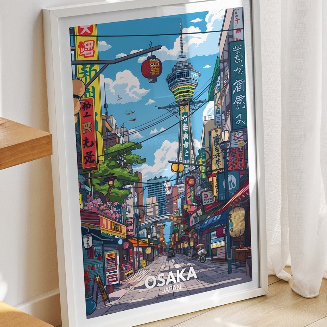 Osaka Travel Print Japan Osaka Travel Poster Japan Travel Poster Japan Cityscape Wall Art Unique City Decor