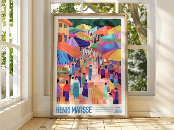 Henri Matisse Style Street Art Exhibition Print Gallery Classic Market Painting