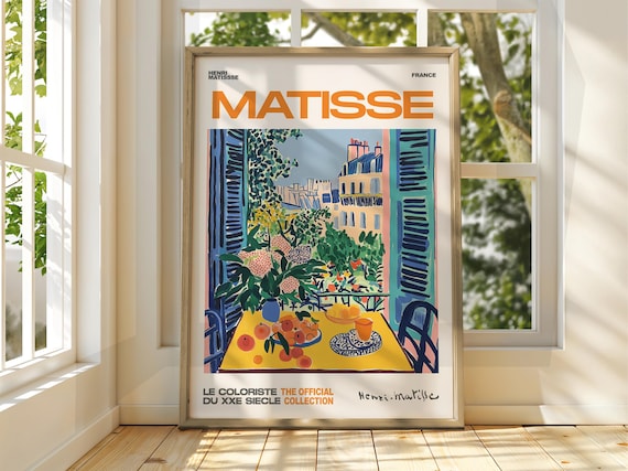 Henri Matisse Style Mediterranean Terrace Fruit Table Art Poster