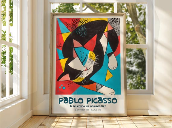 Pablo Picasso Exhibition Print, Cubism Surrealism