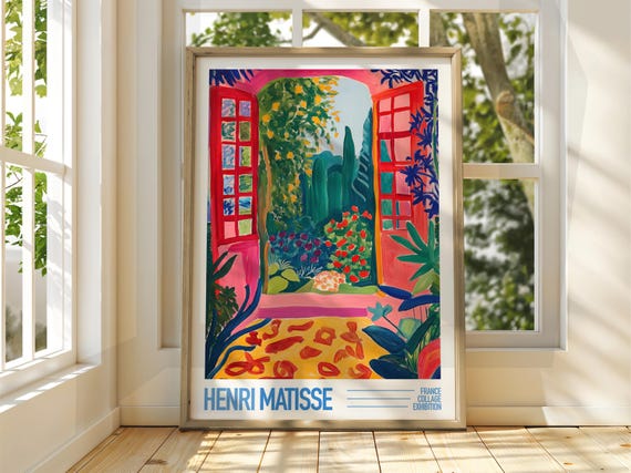 Henri Matisse Floral Patio Art Exhibition Print Gallery Classic Fauvism Painting