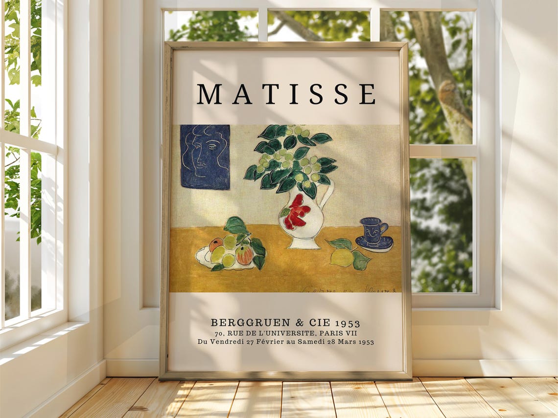 Henri Matisse Berggruen 1953 Vase Fruit Still Life Exhibition Poster