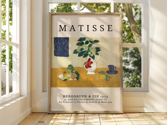 Henri Matisse Poster Exhibition Gallery Print Classic Art Floral Flowers