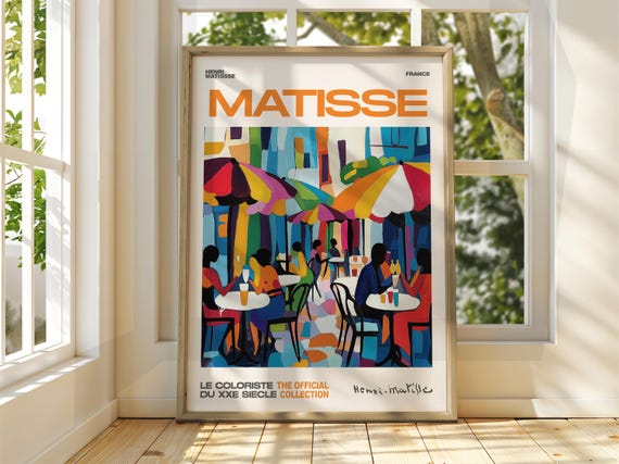 Henri Matisse Style Coffee Shop Art Exhibition Print Classic Cafe