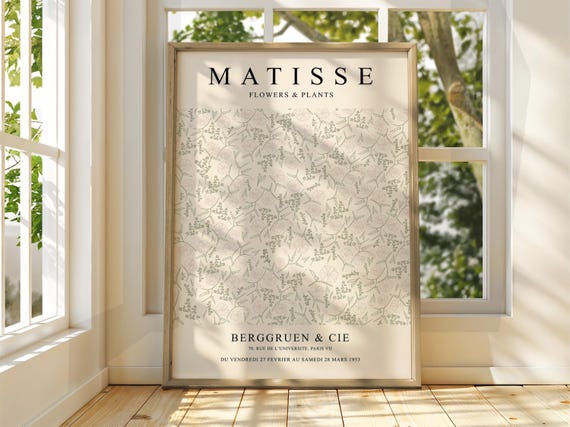 Henri Matisse Poster Exhibition Gallery Print Classic Art Floral Painting