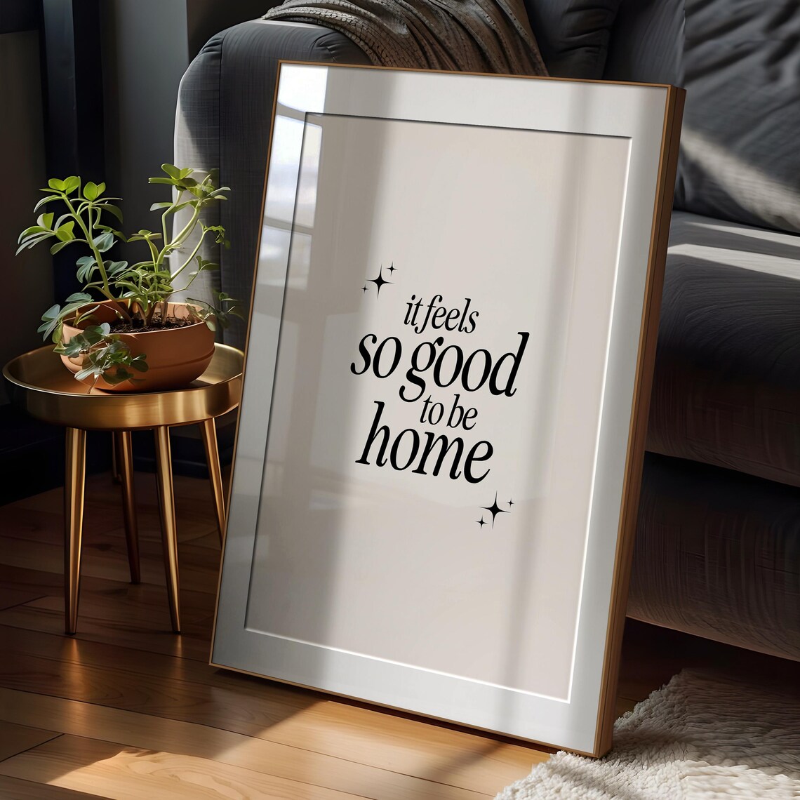Good To Be Home Typography Wall Art, Neutral Poster - Image 2