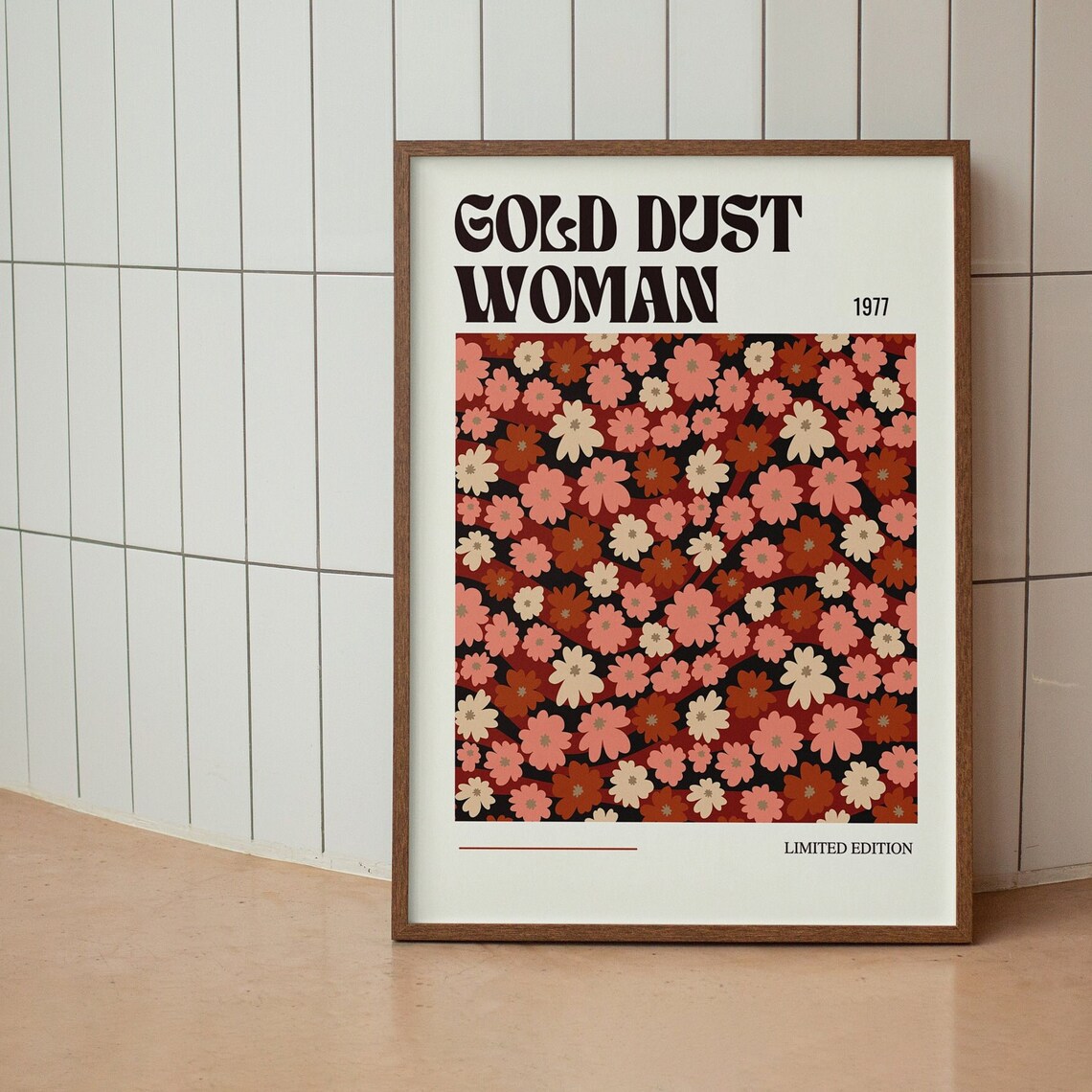 Gold Dust Woman 1977 Floral Limited Edition Music Poster Vintage Art - Image 3