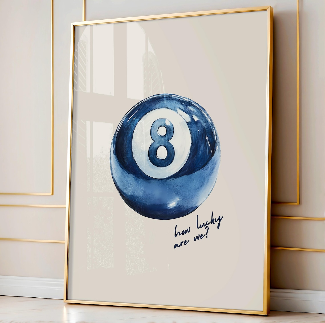 8 Pool Ball Print, Retro Maximalist Poster