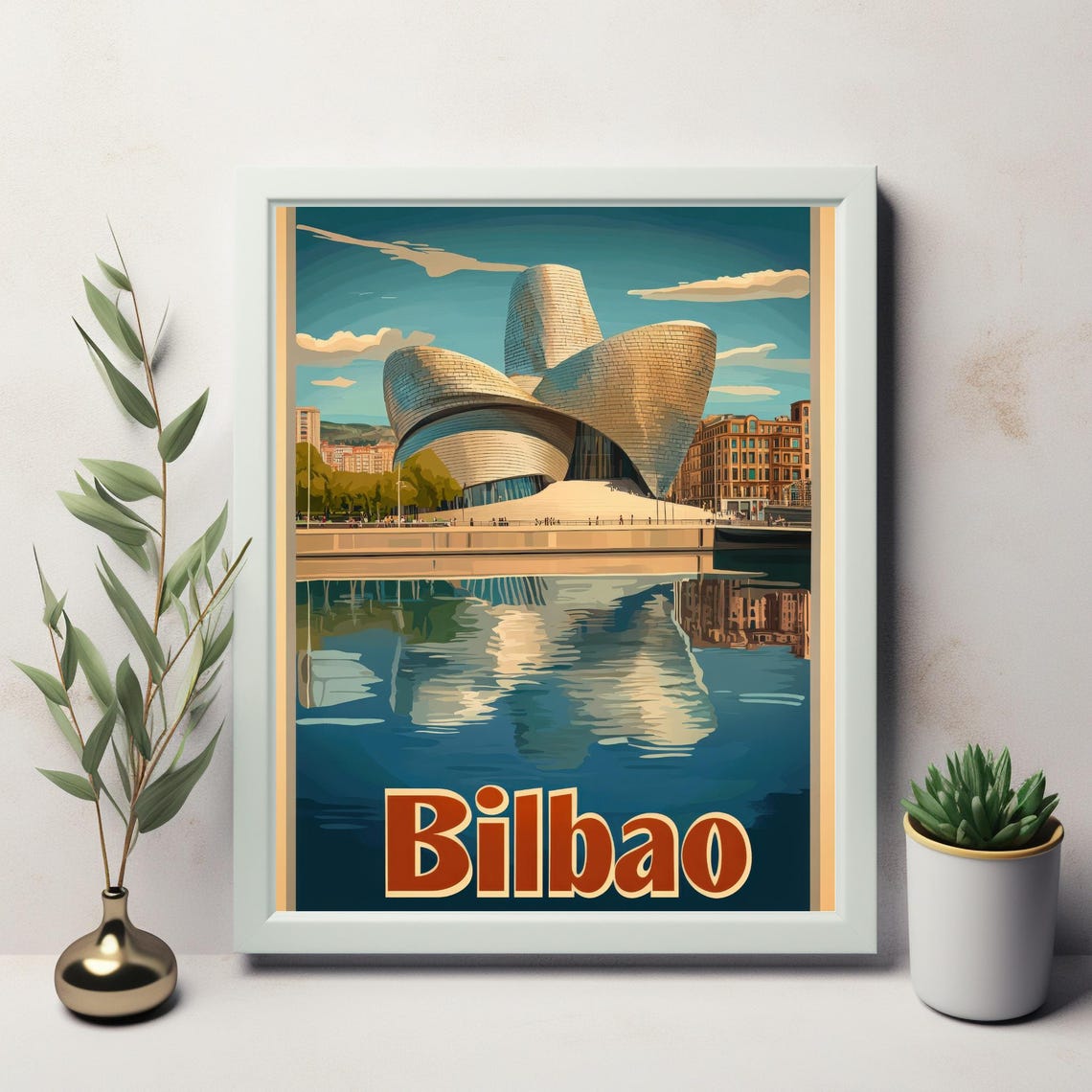 Stunning Guggenheim Museum Bilbao Art Reflective Waters And Urban Charm Instant Wall Art