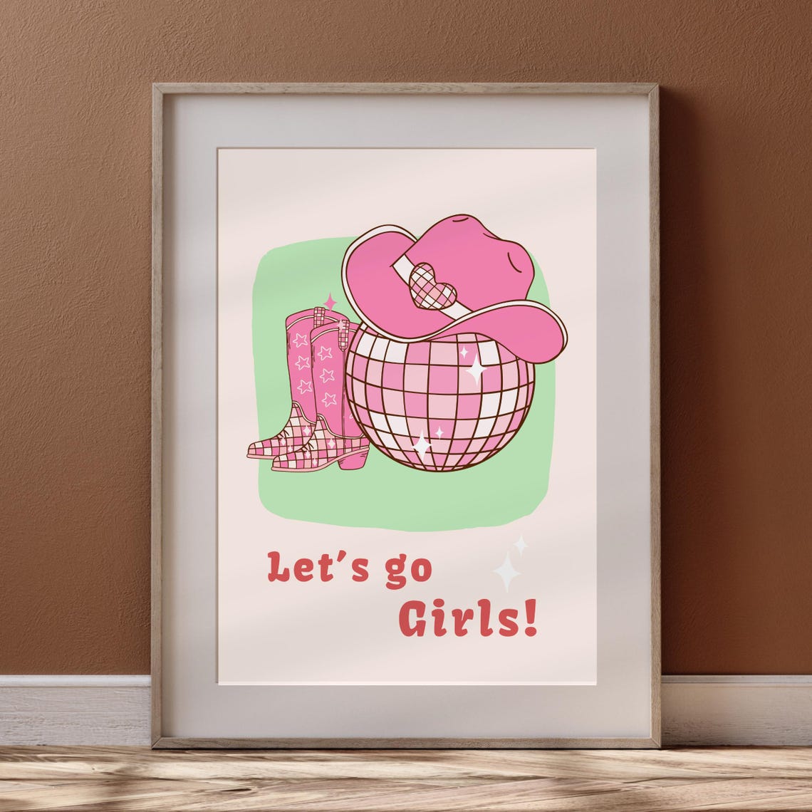 Western Cowgirl Print Country Music Lets Go Girls Cowboy Boots Art Retro Cowgirl Prints Howdy Prints Western Wall Art - Image 3