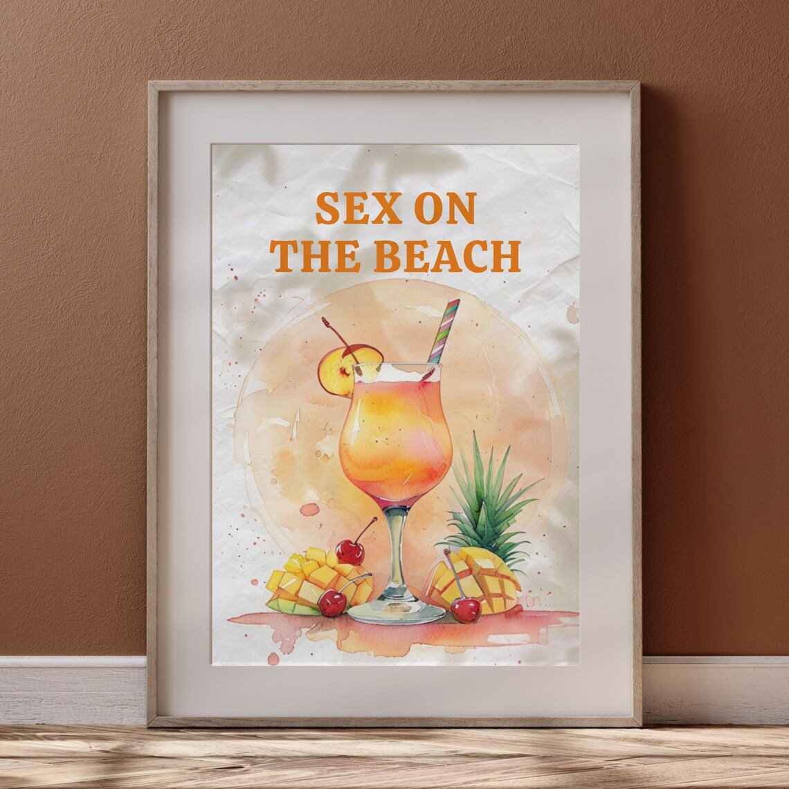 Sex On The Beach Poster, Cocktail Kitchen Wall Decor - Image 3
