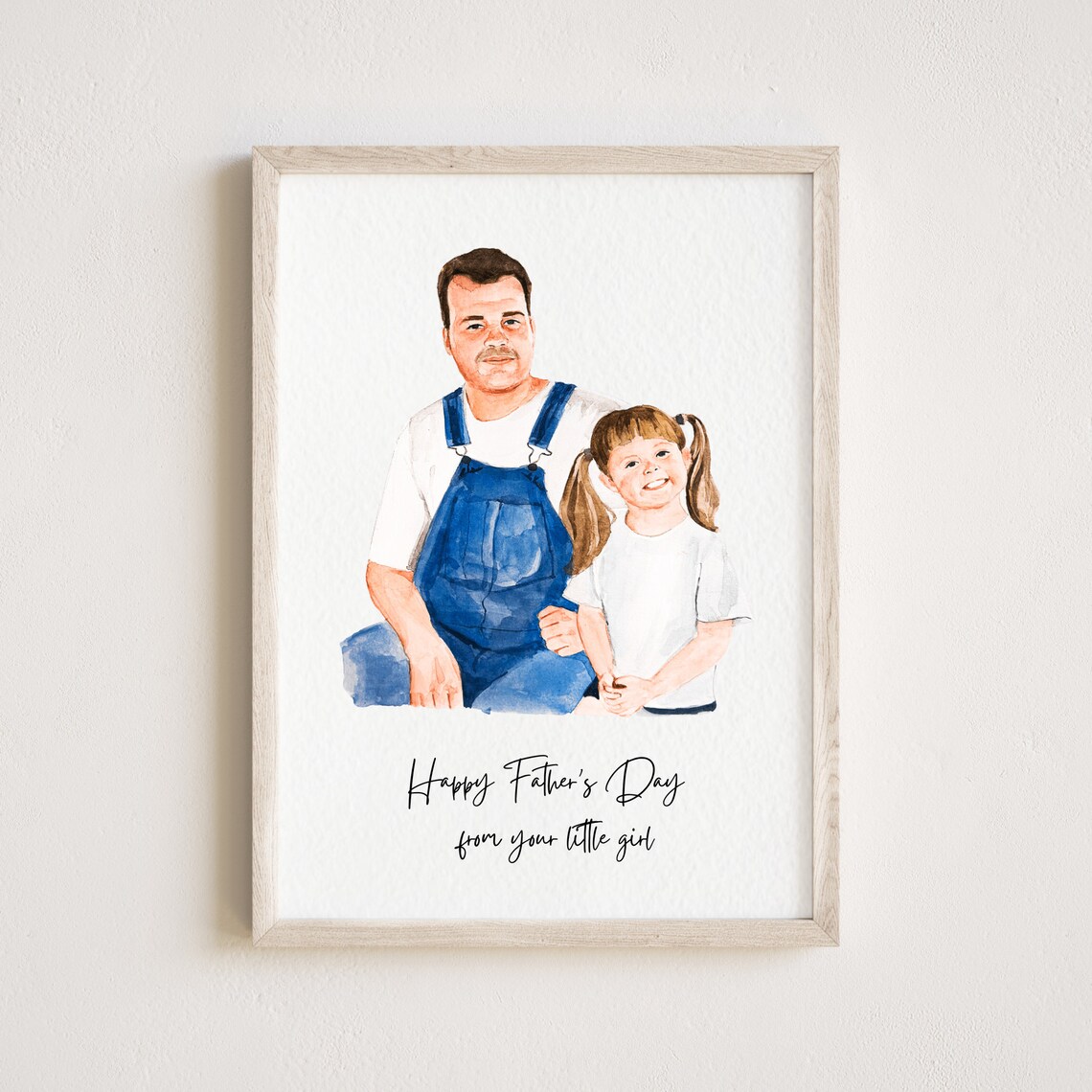 Custom Family Portrait Art Print for Father - Image 3