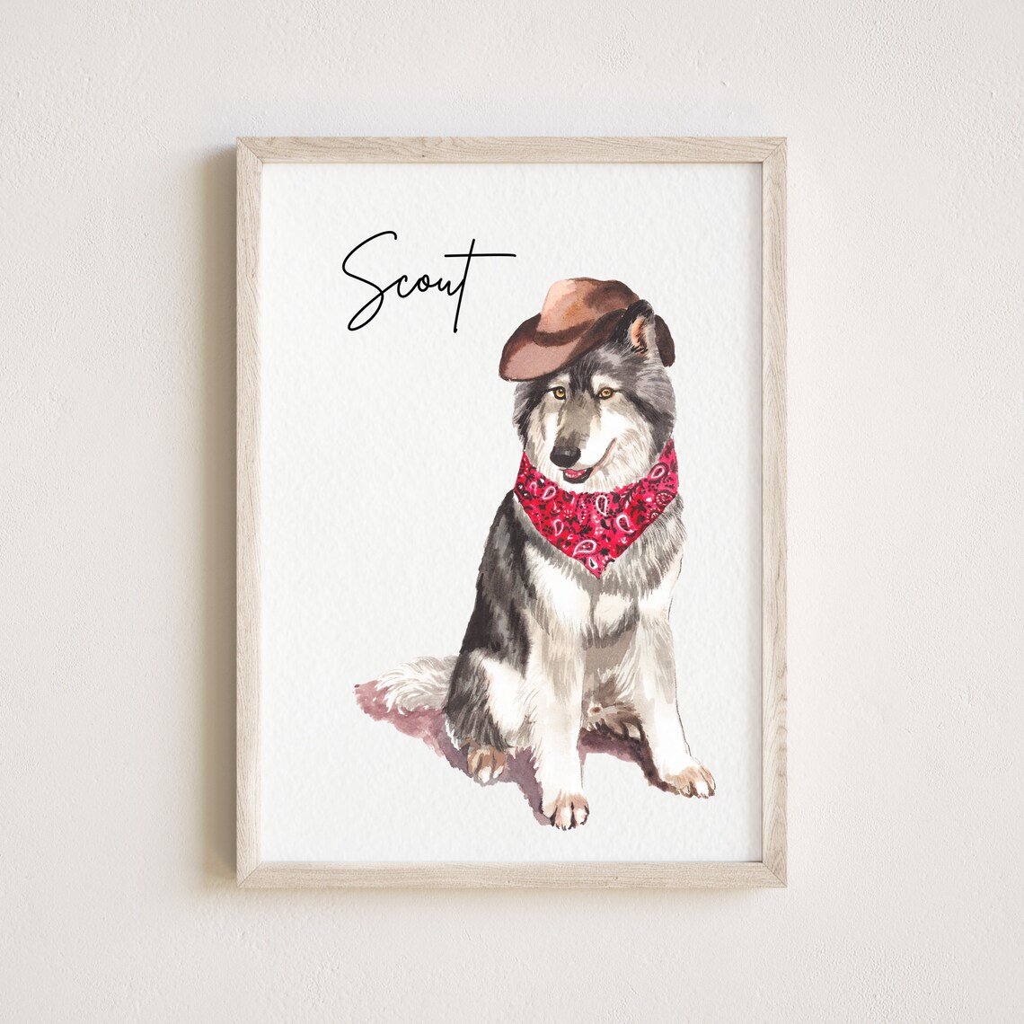 Pet Portrait Watercolor Dog Painting Memorial Gift - Image 3
