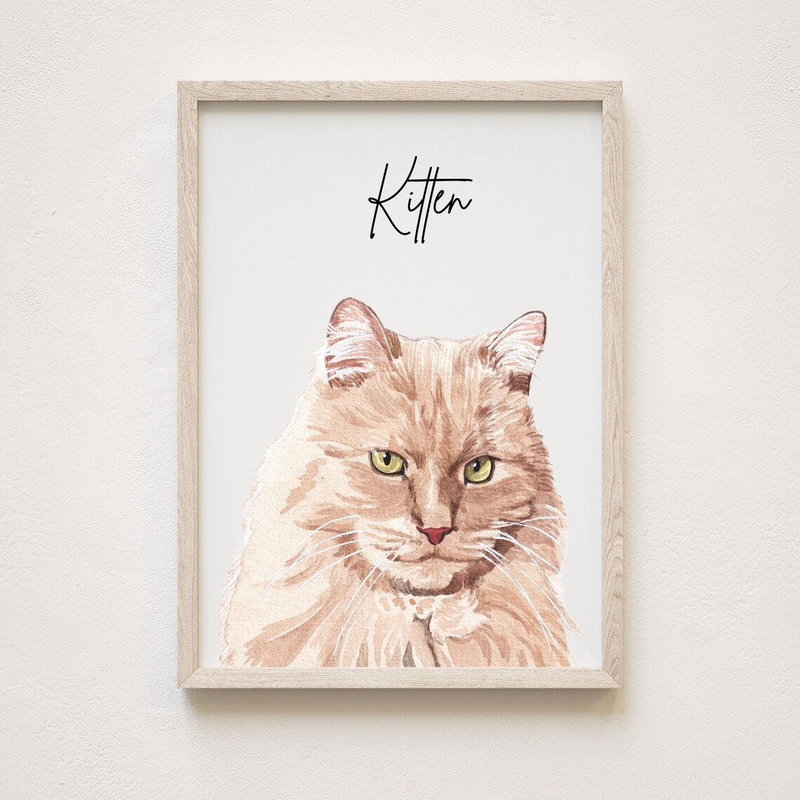 Watercolor Cat Pet Portrait Memorial Art Print - Image 3