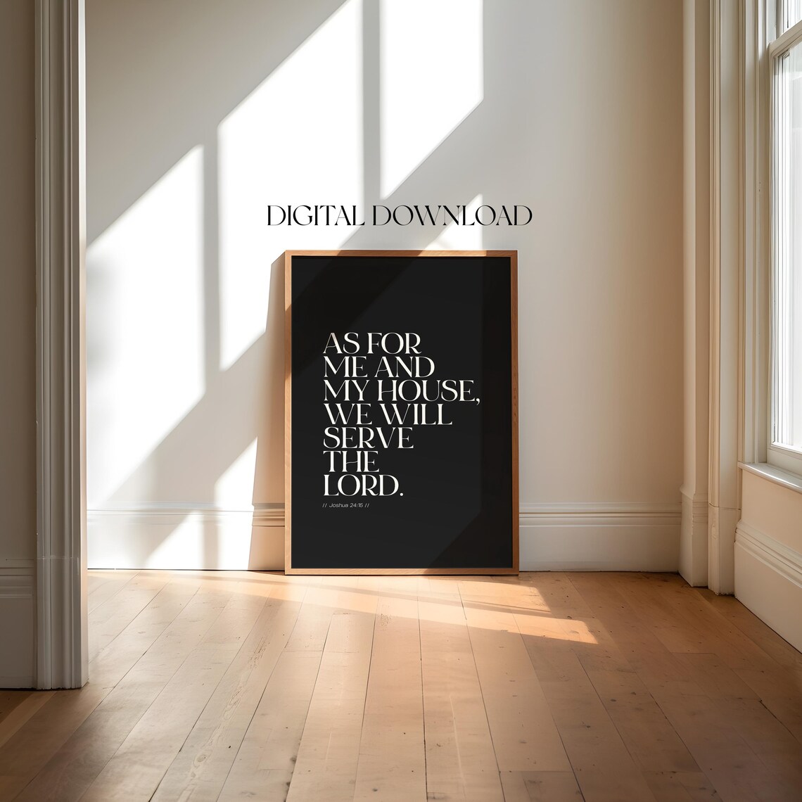 As For Me And My House Bible Verse Art Print - Image 3