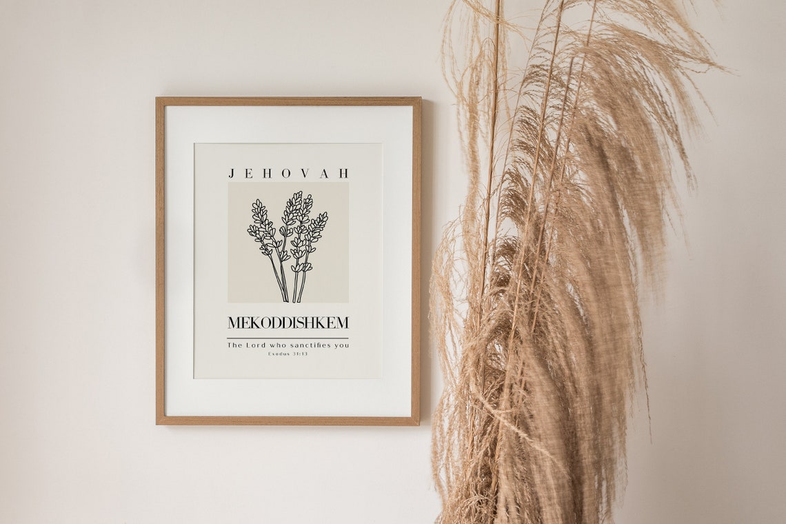 Jehovah Mekoddishkem The Lord Who Sanctifies You Scripture Poster - Image 4