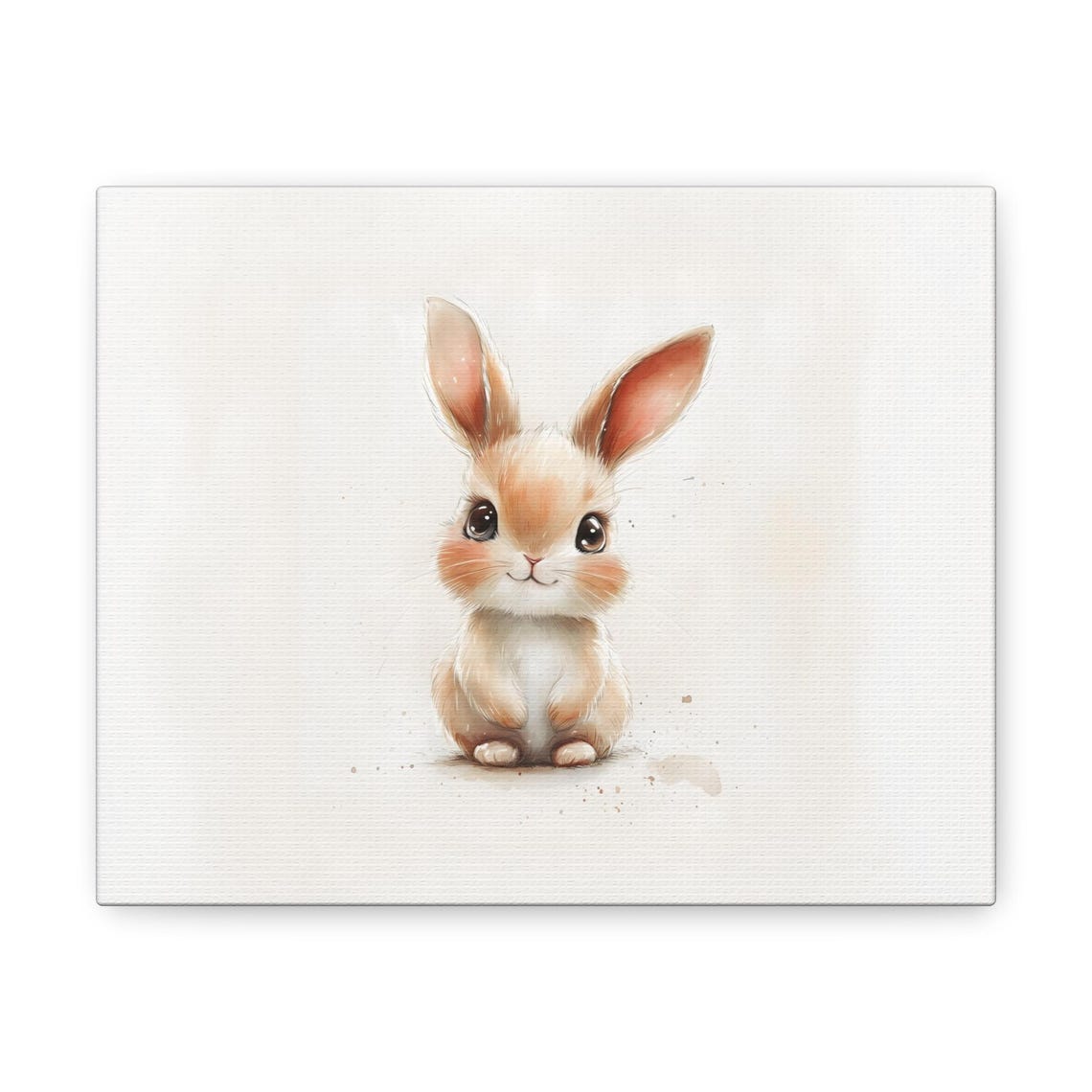Cute Baby Bunny Watercolor Nursery Art Pastel Animal Wall Art - Image 3