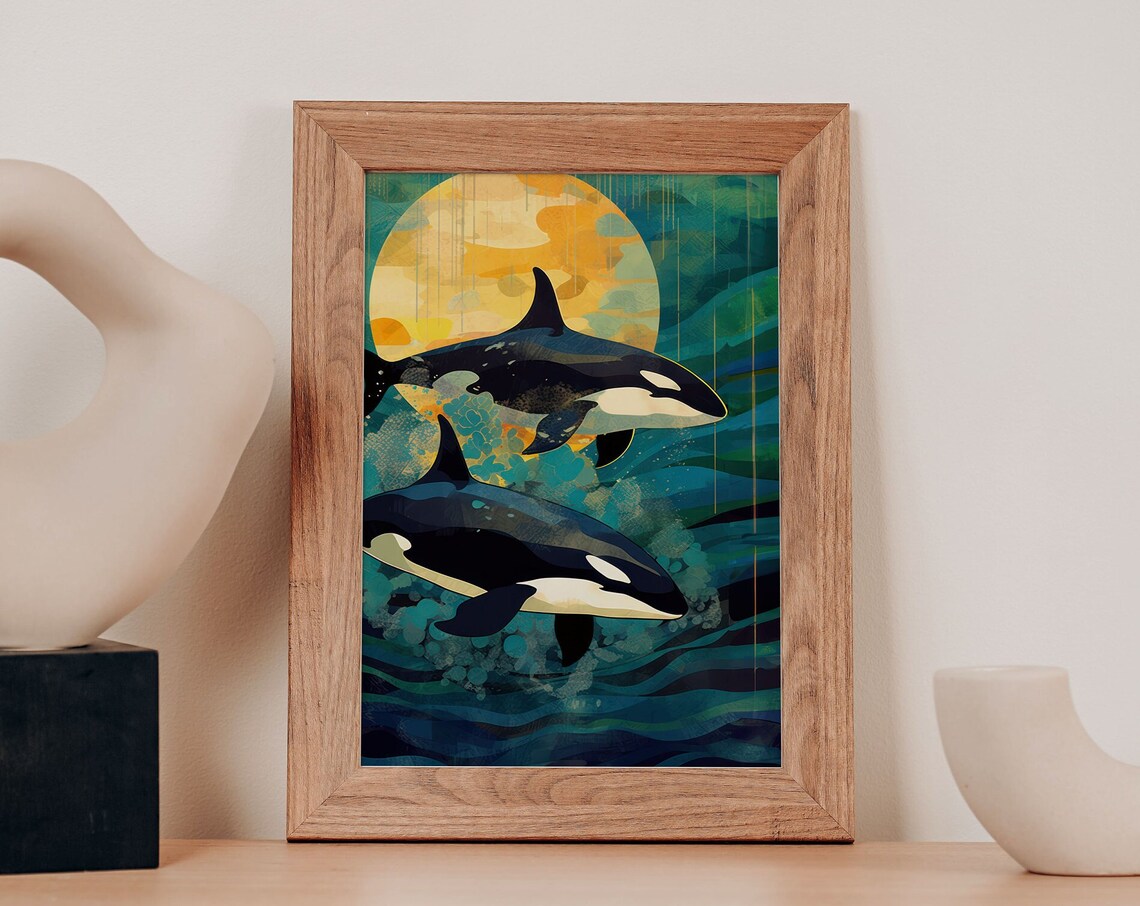 Orca Print, Pacific Northwest Coastal Nursery Art