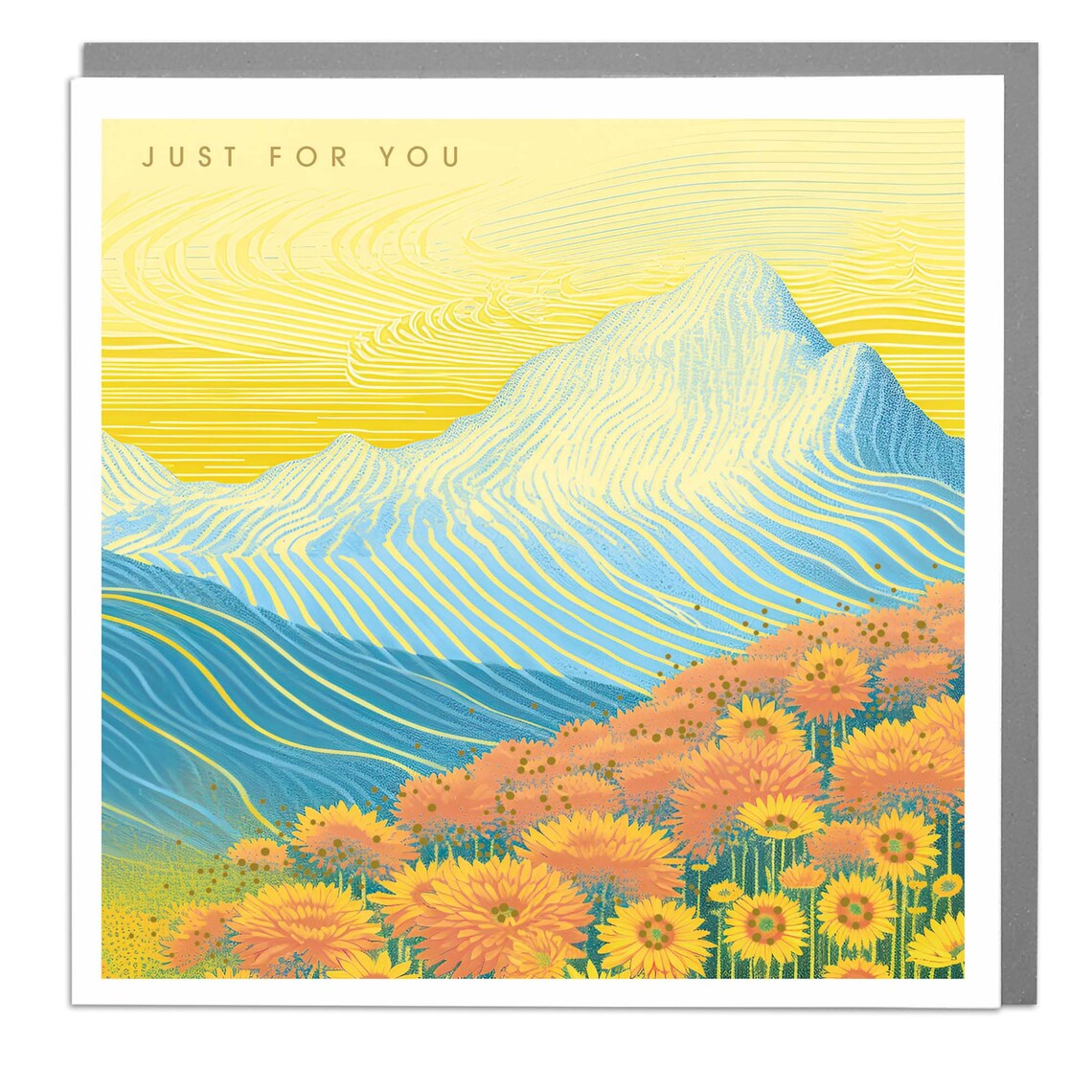Just For You Sunflower Mountains Card, Lola Design
