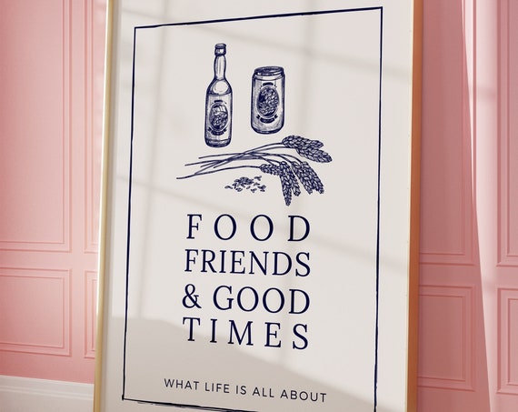 Vintage Good Times, Retro Quote Art Print