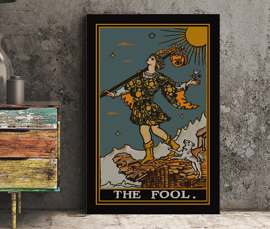 The Fool Tarot Card Art Print, Tarot Poster