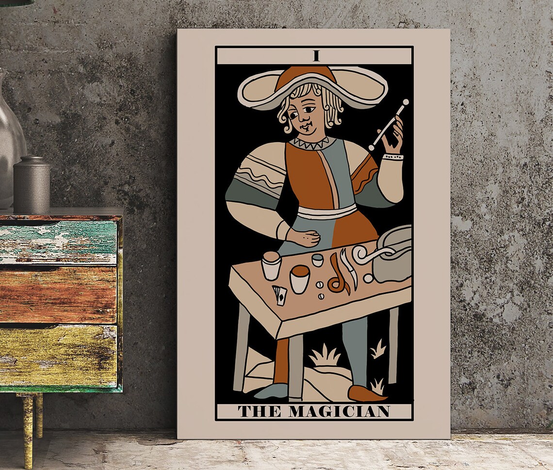 The Magician Tarot de Marseille Card Art Print
