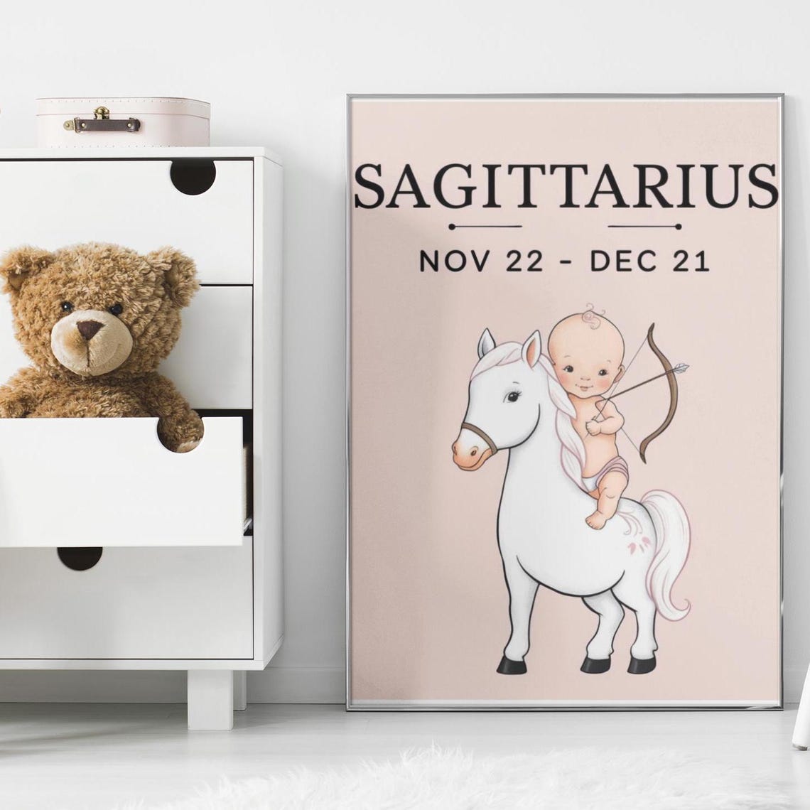 Zodiac Sign Sagittarius Print For Nursery Or Toddlers Room Print Art Art