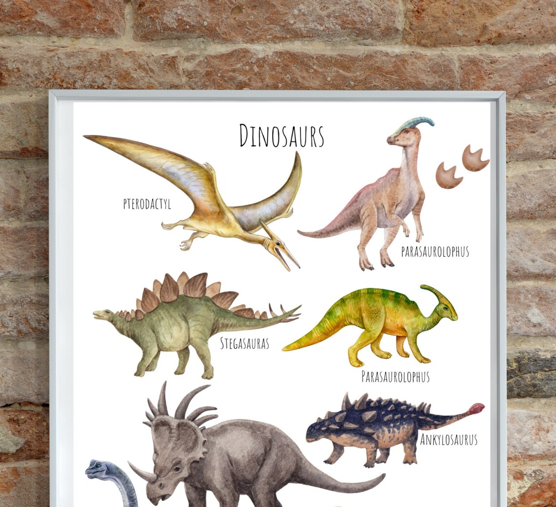 Dinosaurs Poster, Unique Dinosaur Selection - Image 2