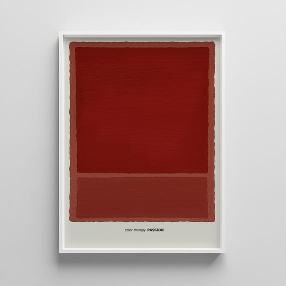 Mark Rothko Style Abstract Art Print Red On Expressionism
