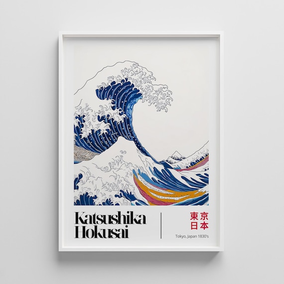 Katsushika Hokusai The Great Wave Classic Tokyo Art Exhibition Poster