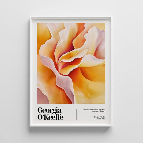 Georgia Okeeffe Inspired Sweet Peas Print Abstract Floral Art