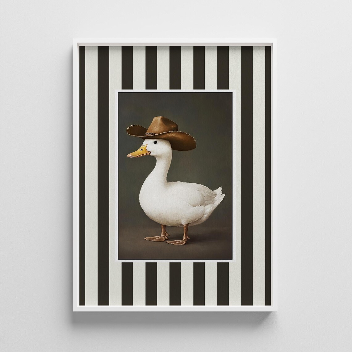 Silly Cowboy Goose Nursery Print Western Boys Room Decor