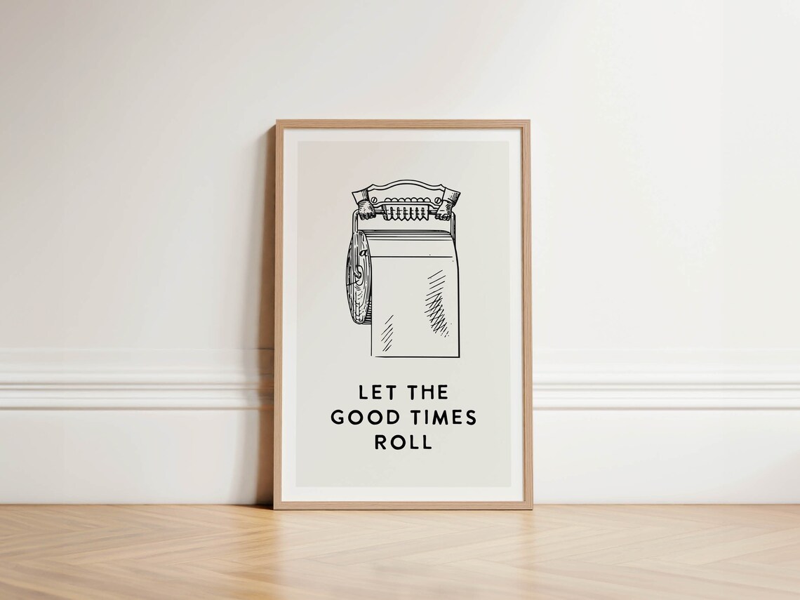 Toilet Roll Bathroom Humor Art Print